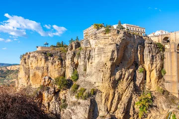 Printed kitchen splashbacks Ronda Puente Nuevo The high cliffs, town and lookout point alongside the bridge in the Andalusian village of Ronda, Spain.