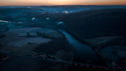 Morning landscape in Dordogne - France