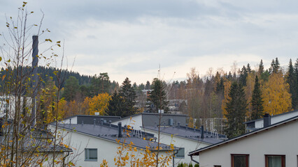 Fototapeta na wymiar Autumn nordic cityscape Jyaskyla, Finland