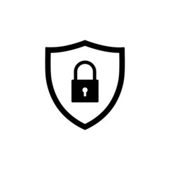 Web security icon shield. Vector illustration EPS 10