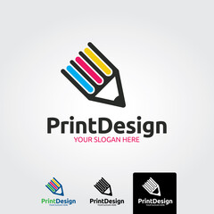 Print design logo template - vector