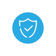 Shield with check mark symbol. Guard and protection icon. Vector EPS 10