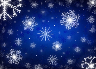 Fototapeta na wymiar background with beautiful snowflakes for new year and christmas