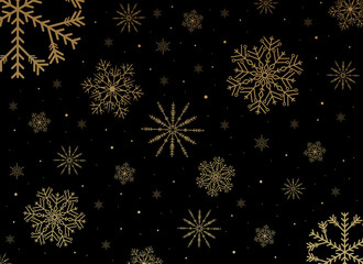 Obraz na płótnie Canvas background with beautiful snowflakes for new year and christmas