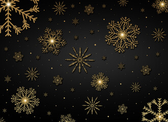 background with beautiful snowflakes for new year and christmas