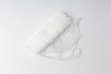 roll of medical bandage isolated on white background