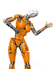 amazing robot is doing a robot dance