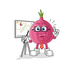 red onion marketing character. cartoon mascot vector