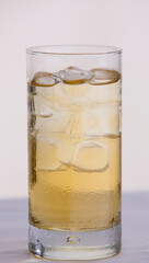 glass of water with ice