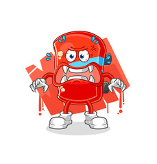 skateboard monster vector. cartoon character