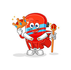 skateboard king vector. cartoon character