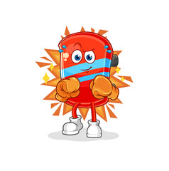 skateboard boxer character. cartoon mascot vector