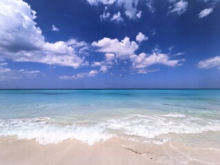 beach with sky and clouds