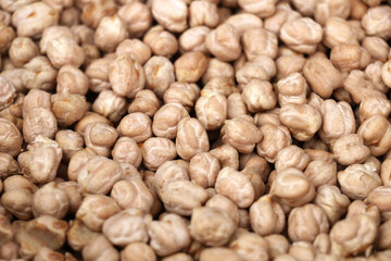 Chickpeas grown with organic fertilizer produced by villagers in Turkey. background