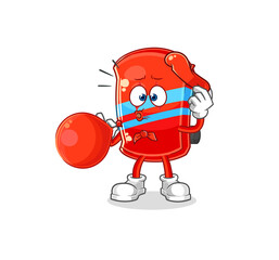 skateboard pantomime blowing balloon. cartoon mascot vector
