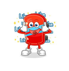 skateboard give lots of likes. cartoon vector