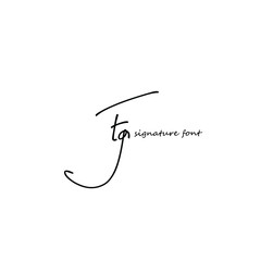Initial Letter Fg Logo - Handwritten Signature Logo