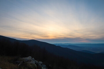 sunset in the mountains