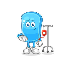 ski board sick in IV illustration. character vector