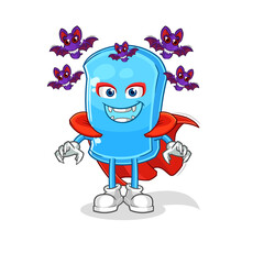 ski board Dracula illustration. character vector