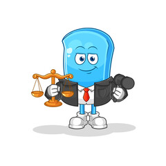 ski board lawyer cartoon. cartoon mascot vector