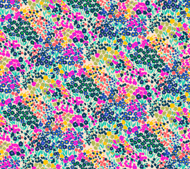 Floral liberty pattern. Small floral background for fashion, tapestries, prints. Modern floral design perfect for fashion and decoration © D&R studio