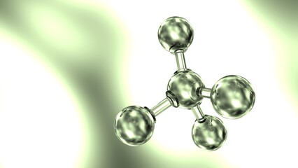 Molecular structure of crystal atom under black-yellow background. Concept image of vaccine development, regenerative and advanced medicine. 3D illustration. 
