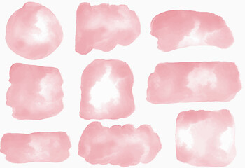 abstract pink pastel watercolor frame background