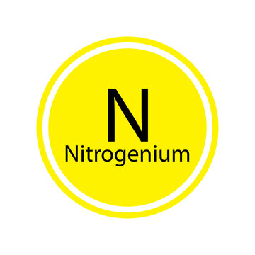 nitrogen chemical element. medical design. Chemical element. Periodic table. Vector illustration. stock image. 