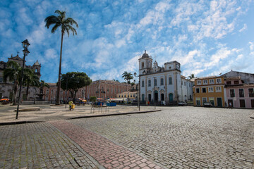 Square in the historic center in Pelourinho in the city of Salvador Bahia Brazil