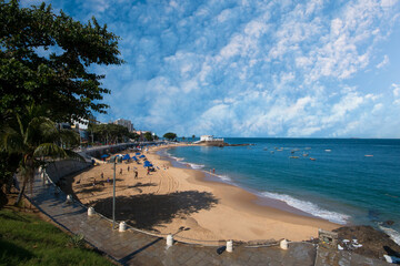 Obraz na płótnie Canvas Beach of Porto da Barra in Salvador Bahia Brazil