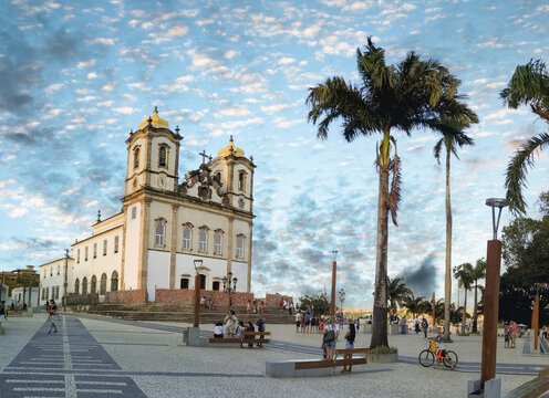 Panoramic view of famous Bonfim church  in Salvador Bahia Brazil
