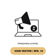 promotional activities icons  symbol vector elements for infographic web