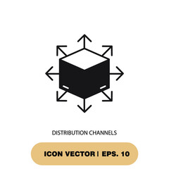 distribution channels icons  symbol vector elements for infographic web