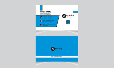 Multipurpose Corporate Business Card template size. Stationary Item. Clean And Modern Business card. 