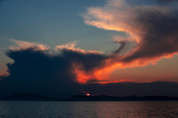 A beautiful sunset on Lake Balaton - Hungary