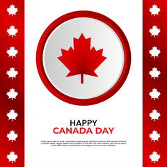 Fototapeta na wymiar Canada Day Background Template