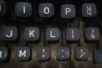 old typewriter keys
