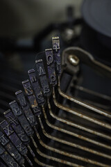 close up of an old typewriter