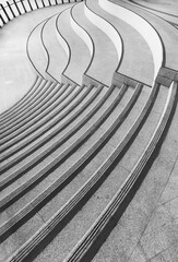 Stairway of modern architecture. Building abstract background