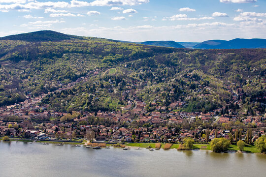 Landscape with city Nagymaros - Hungary