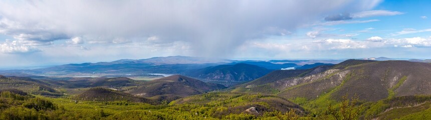 landscape seen from Dobogoko peak - Hungary.
It is the highest area in the Visegrad Mountains