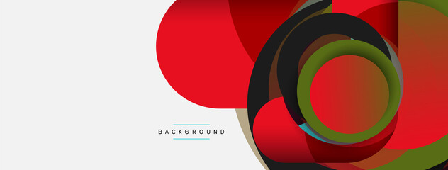 Circle and round shapes abstract background. Vector illustration for wallpaper banner background or landing page