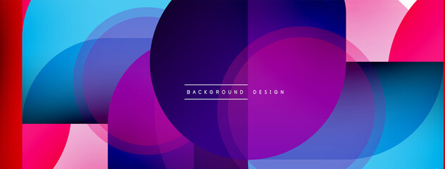 Creative geometric wallpaper. Minimal circle triangle and square line abstract background. Vector illustration for wallpaper banner background or landing page