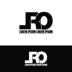 LRO letter monogram logo design vector