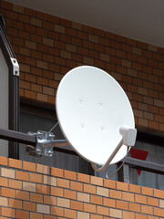 ベランダに設置されたテレビアンテナ