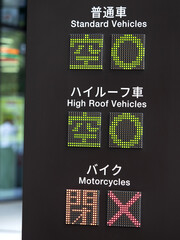 駐車場の案内看板