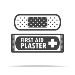 First aid plaster bandage icon vector isolated