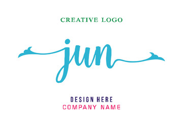 JUN  lettering logo is simple, easy to understand and authoritative