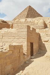 Fototapeta na wymiar The Pyramid of Menkaure at Giza, Egypt